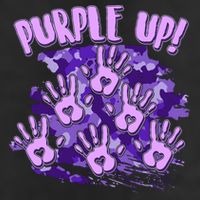 Cool Purple Camouflage Camo Hand Prints 7 Panel Mesh Trucker Snapback Hat