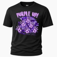 Cool Purple Camouflage Camo Hand Prints Cooling Performance Crew T-Shirt