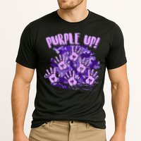 Cool Purple Camouflage Camo Hand Prints Cooling Performance Crew T-Shirt