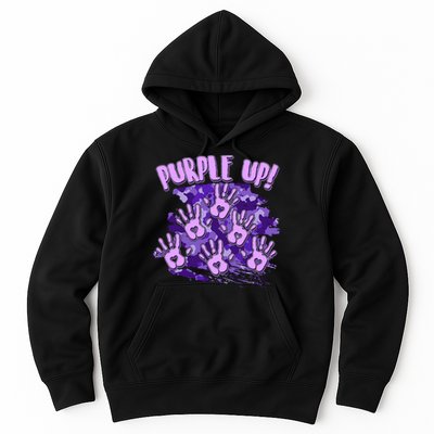 Cool Purple Camouflage Camo Hand Prints Hoodie