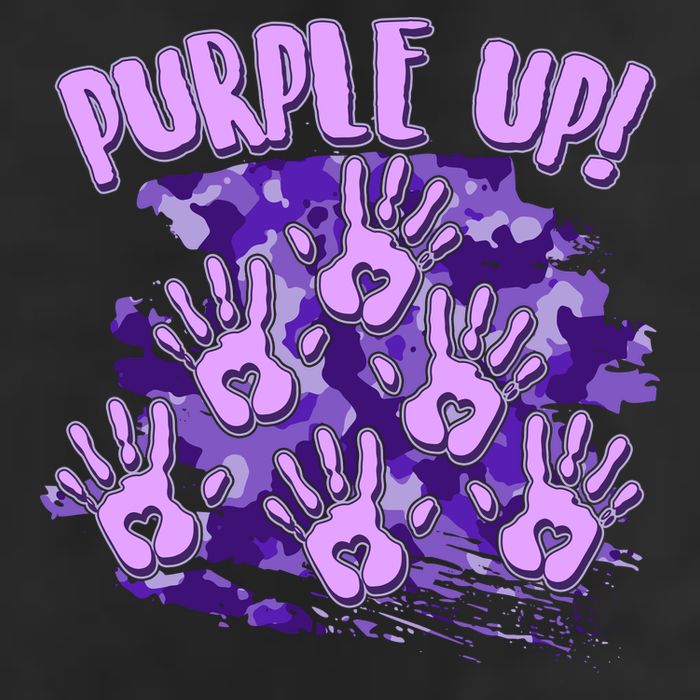 Cool Purple Camouflage Camo Hand Prints Adult Drive Performance Visor
