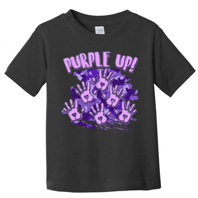 Cool Purple Camouflage Camo Hand Prints Toddler T-Shirt