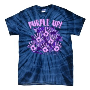 Cool Purple Camouflage Camo Hand Prints Tie-Dye T-Shirt