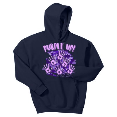 Cool Purple Camouflage Camo Hand Prints Kids Hoodie