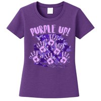 Cool Purple Camouflage Camo Hand Prints Womens T-Shirt
