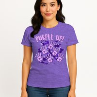 Cool Purple Camouflage Camo Hand Prints Womens T-Shirt