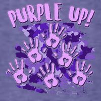 Cool Purple Camouflage Camo Hand Prints Womens T-Shirt