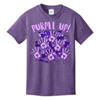 Cool Purple Camouflage Camo Hand Prints Kids T-Shirt