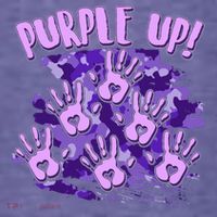 Cool Purple Camouflage Camo Hand Prints Kids T-Shirt