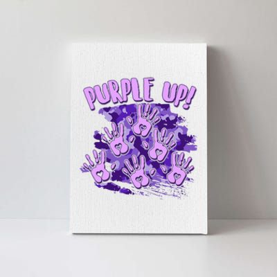 Cool Purple Camouflage Camo Hand Prints Canvas