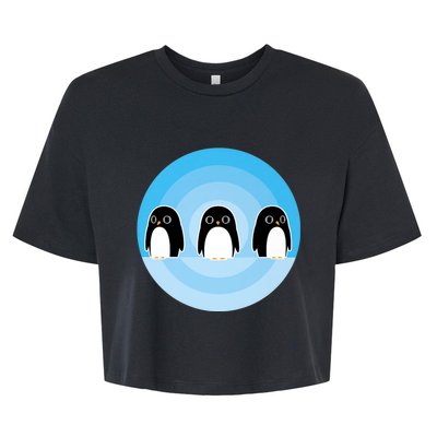 Cute Penguins Bella+Canvas Jersey Crop Tee