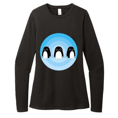 Cute Penguins Womens CVC Long Sleeve Shirt