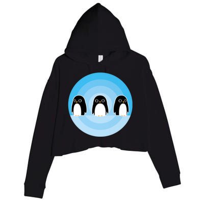 Cute Penguins Crop Fleece Hoodie