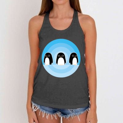 Cute Penguins Women's Knotted Racerback Tank