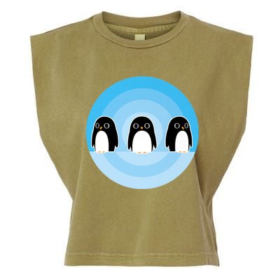 Cute Penguins Garment-Dyed Women's Muscle Tee