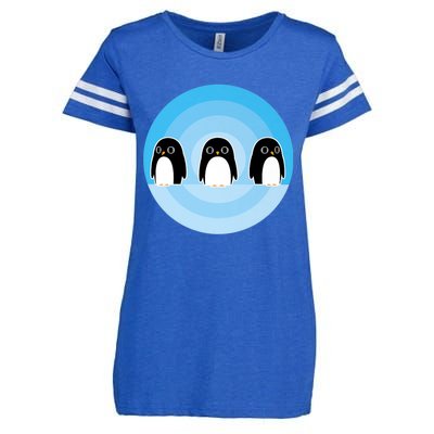 Cute Penguins Enza Ladies Jersey Football T-Shirt