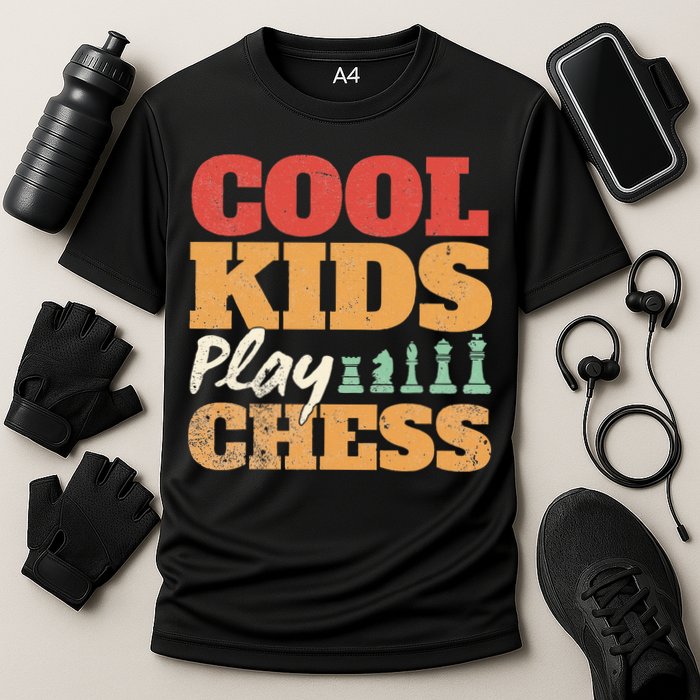 Cool Play Chess Player Chess Board Chess Lovers Performance Shirt