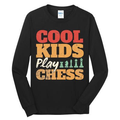 Cool Play Chess Player Chess Board Chess Lovers Tall Long Sleeve T-Shirt