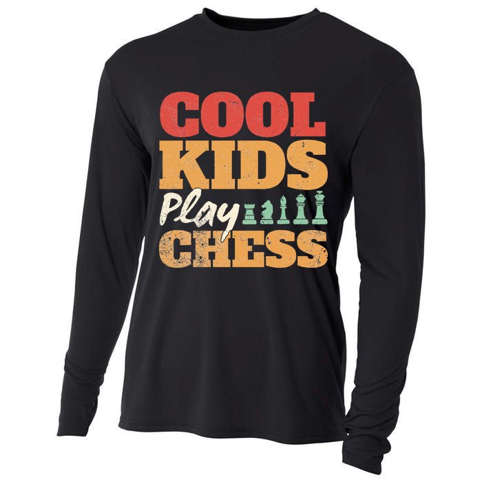 Cool Play Chess Player Chess Board Chess Lovers Cooling Performance Long Sleeve Crew