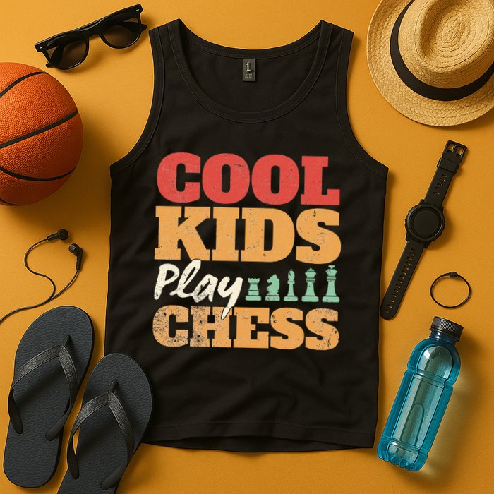 Cool Play Chess Player Chess Board Chess Lovers Tank Top