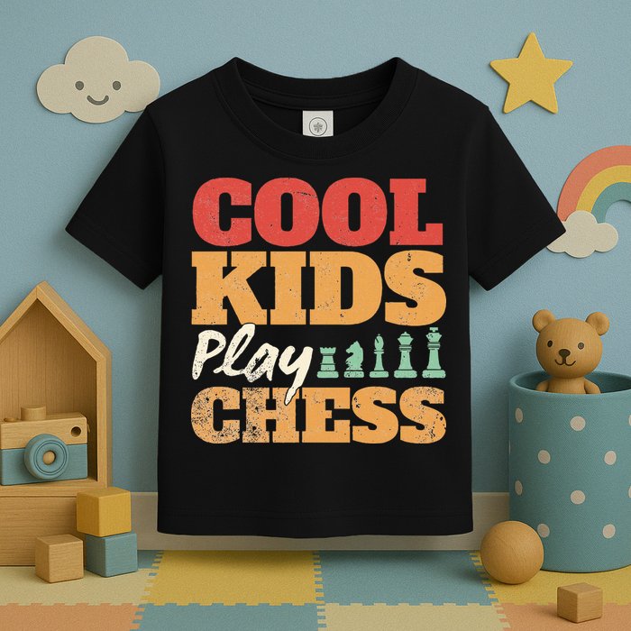Cool Play Chess Player Chess Board Chess Lovers Toddler T-Shirt