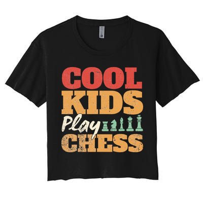 Cool Play Chess Player Chess Board Chess Lovers Crop Top