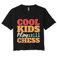 Cool Play Chess Player Chess Board Chess Lovers Crop Top