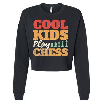 Cool Play Chess Player Chess Board Chess Lovers Cropped Pullover Crew