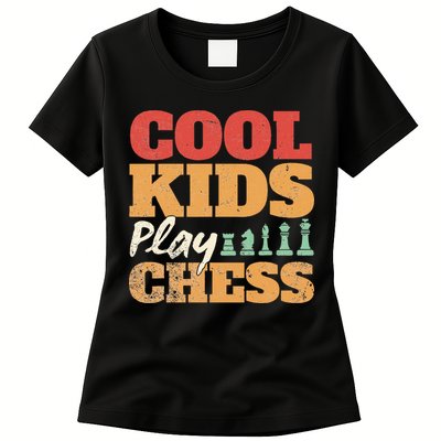 Cool Play Chess Player Chess Board Chess Lovers Womens T-Shirt