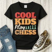 Cool Play Chess Player Chess Board Chess Lovers Womens T-Shirt