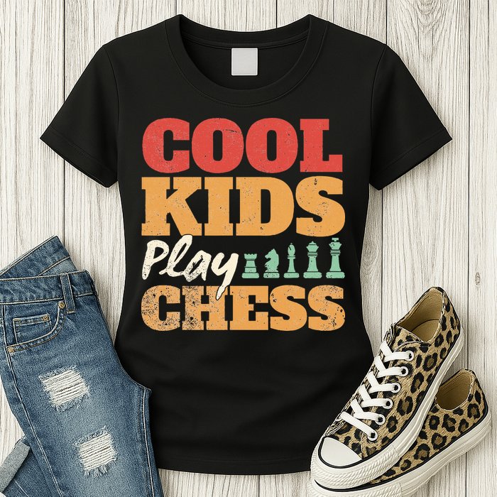 Cool Play Chess Player Chess Board Chess Lovers Womens T-Shirt