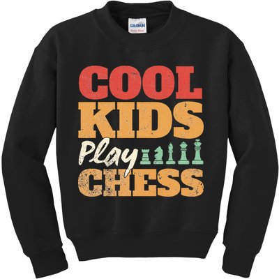 Cool Play Chess Player Chess Board Chess Lovers Kids Sweatshirt