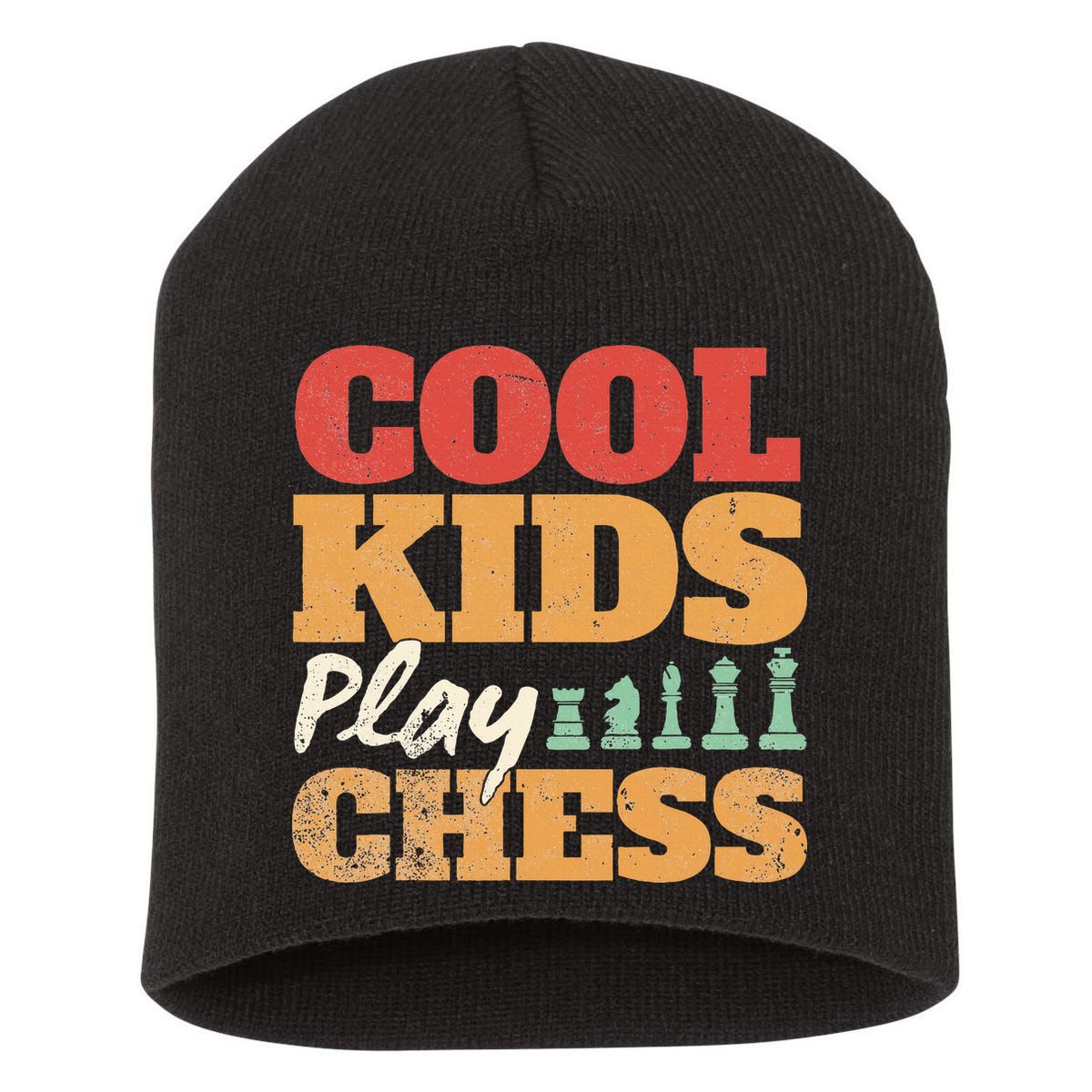 Cool Play Chess Player Chess Board Chess Lovers Short Acrylic Beanie