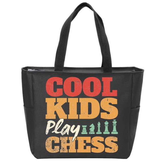 Cool Play Chess Player Chess Board Chess Lovers Zip Tote Bag