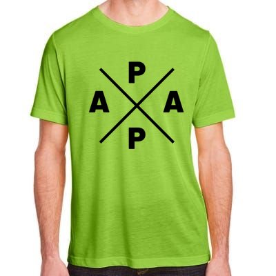 Classic Papa Cross Papa Of The Year Daddy Dad Fathersday Gift Adult ChromaSoft Performance T-Shirt