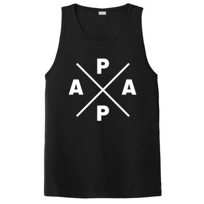 Classic Papa Cross Papa Of The Year Daddy Dad Fathersday Gift PosiCharge Competitor Tank