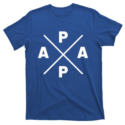 Classic Papa Cross Papa Of The Year Daddy Dad Fathersday Gift T-Shirt