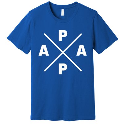 Classic Papa Cross Papa Of The Year Daddy Dad Fathersday Gift Premium T-Shirt