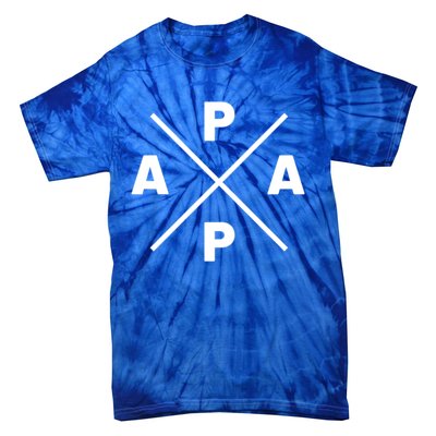 Classic Papa Cross Papa Of The Year Daddy Dad Fathersday Gift Tie-Dye T-Shirt