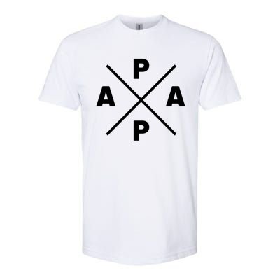 Classic Papa Cross Papa Of The Year Daddy Dad Fathersday Gift Softstyle® CVC T-Shirt