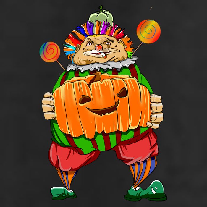 Clown Pumpkin Creepy Halloween Cool Comfort Performance Bucket Hat