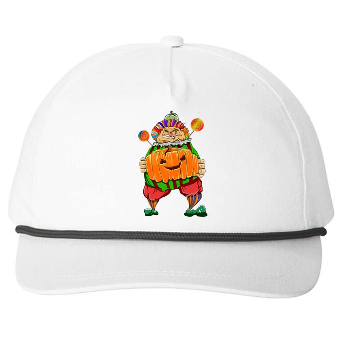 Clown Pumpkin Creepy Halloween Snapback Five-Panel Rope Hat