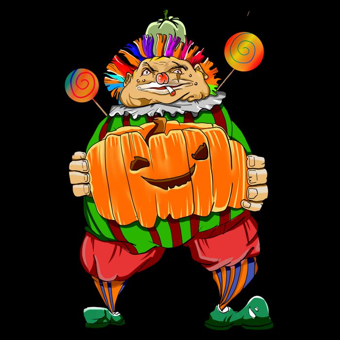 Clown Pumpkin Creepy Halloween Drawstring Bag