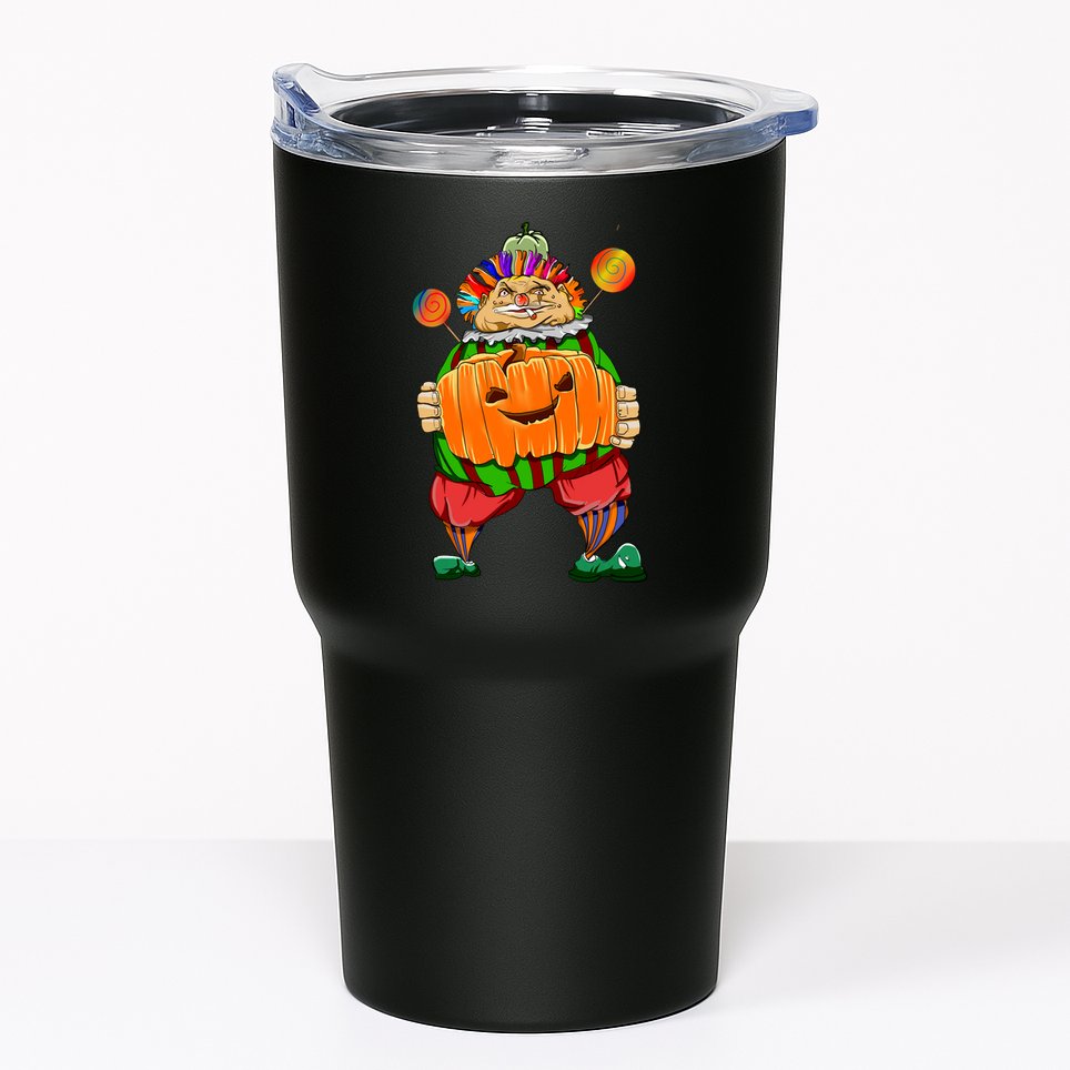 Clown Pumpkin Creepy Halloween Tumbler