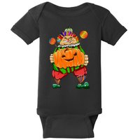 Clown Pumpkin Creepy Halloween Baby Bodysuit