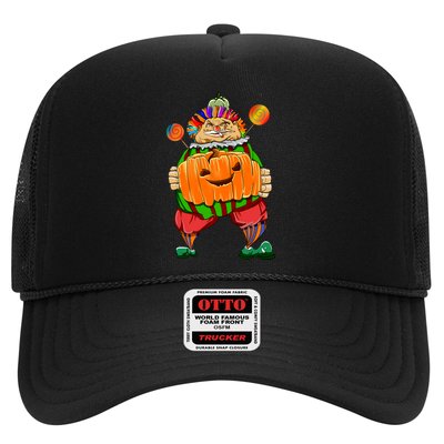 Clown Pumpkin Creepy Halloween Trucker Hat