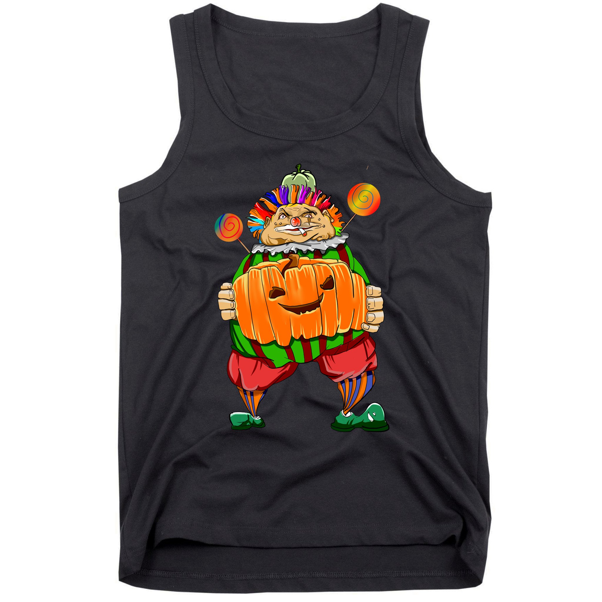 Clown Pumpkin Creepy Halloween Tank Top