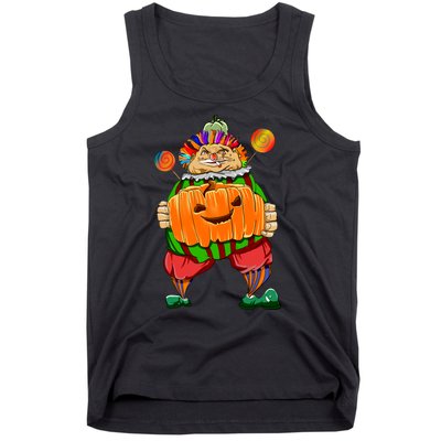 Clown Pumpkin Creepy Halloween Tank Top