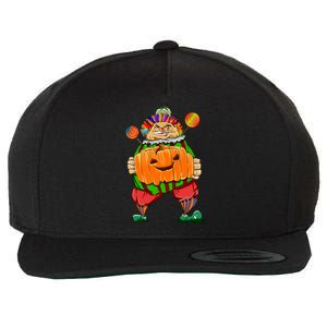 Clown Pumpkin Creepy Halloween Wool Snapback Cap