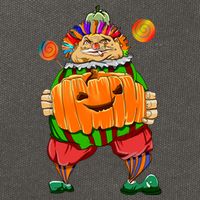 Clown Pumpkin Creepy Halloween Cotton Canvas Backpack